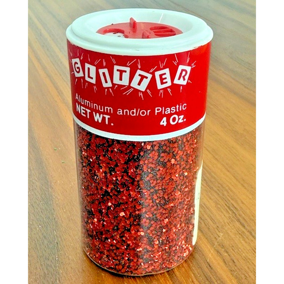 Vintage Glitterex Corp. Cranford, NJ Full 4 oz Jars Green & Red Glitter - Set 2 - Picture 11 of 12